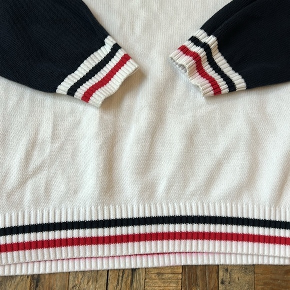 Brooks Brothers Men’s Cotton America Red White Blue Pullover Sweater Size Large - Picture 7 of 8